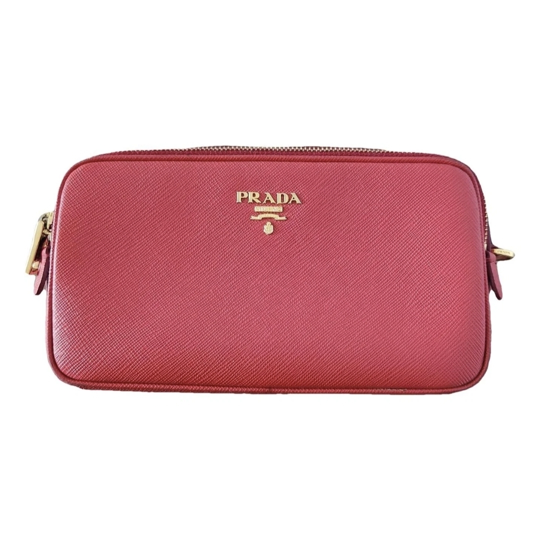 Prada Red Leather Camera Bag